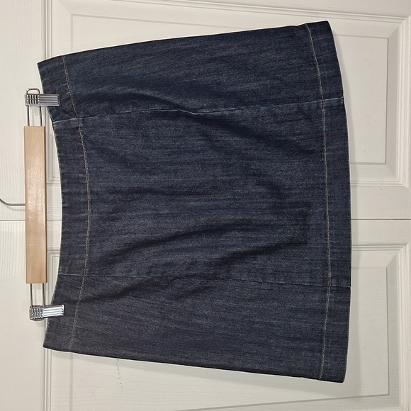 Michael Kors denim button-up mini skirt - 12 - dark blue - Picture 2 of 7